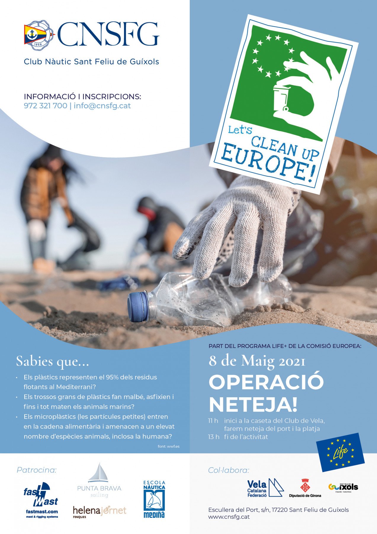 CNSFG jornada neteja litoral Let's clean up Europe
