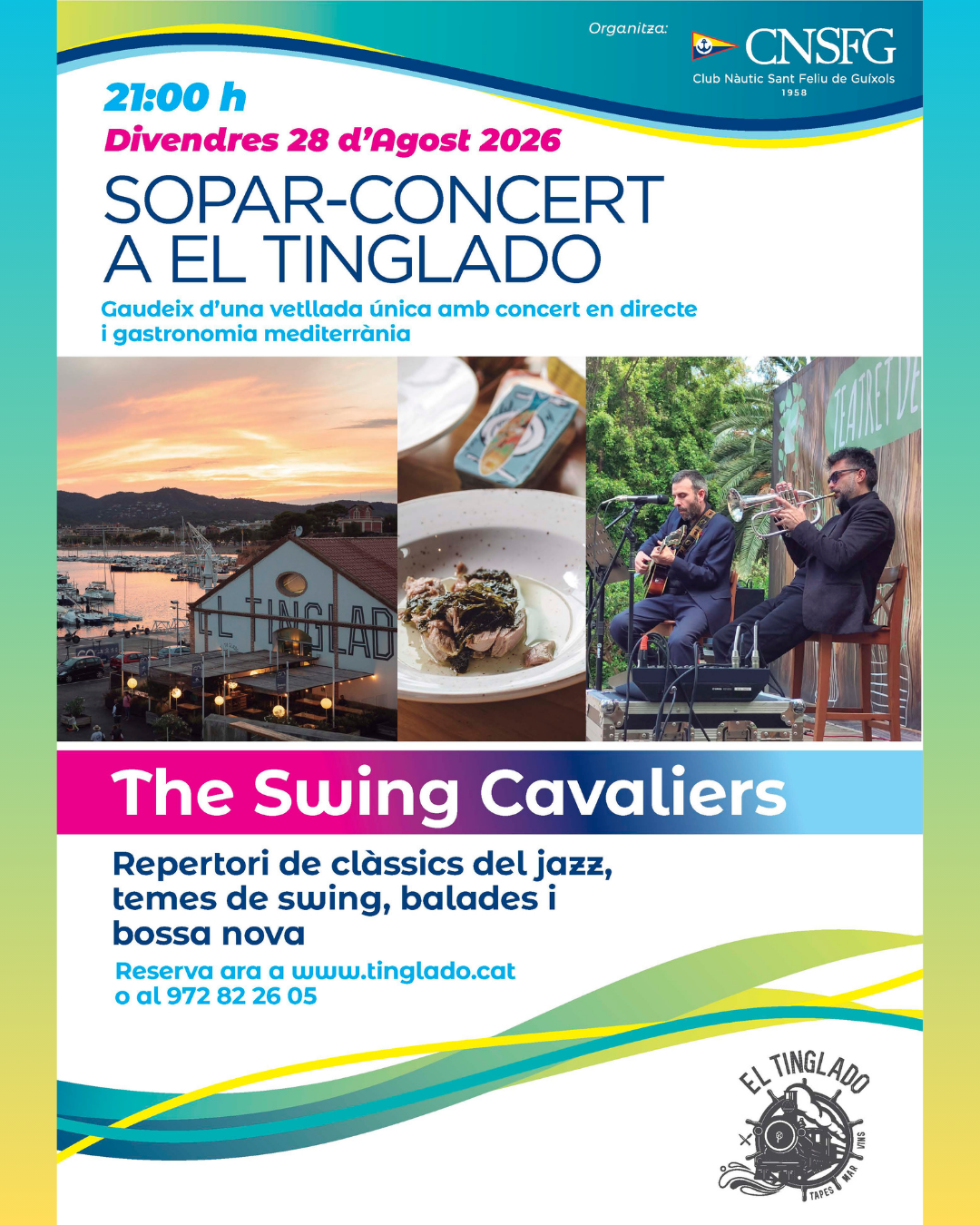 TIN 202608 sopar-concert Swing Cavliers 28 agost